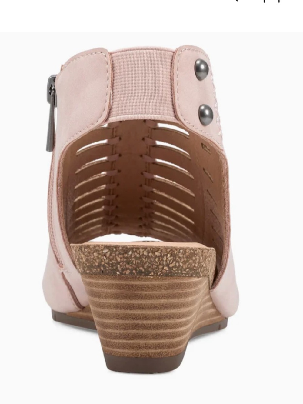 Earth pink wedge sandals - Picture 4 of 14